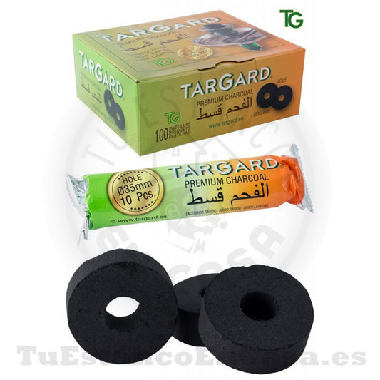 Carbón Autoencendido TarGard con Agujero 35 mm -  10 und