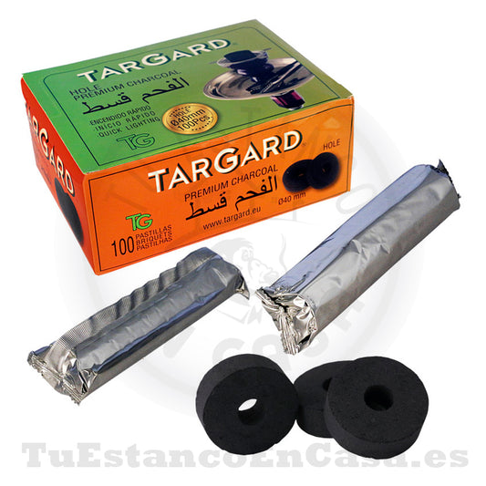 Carbón Autoencendido TarGard con Agujero 40 mm -  10 und
